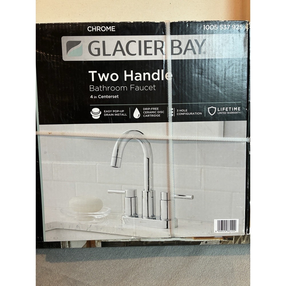 Glacier Bay Dorind 2-Handle Chrome Bathroom Faucet 4" Centerset HD67110W-6001